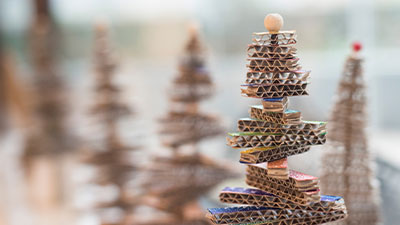 Albero di Natale di cartone